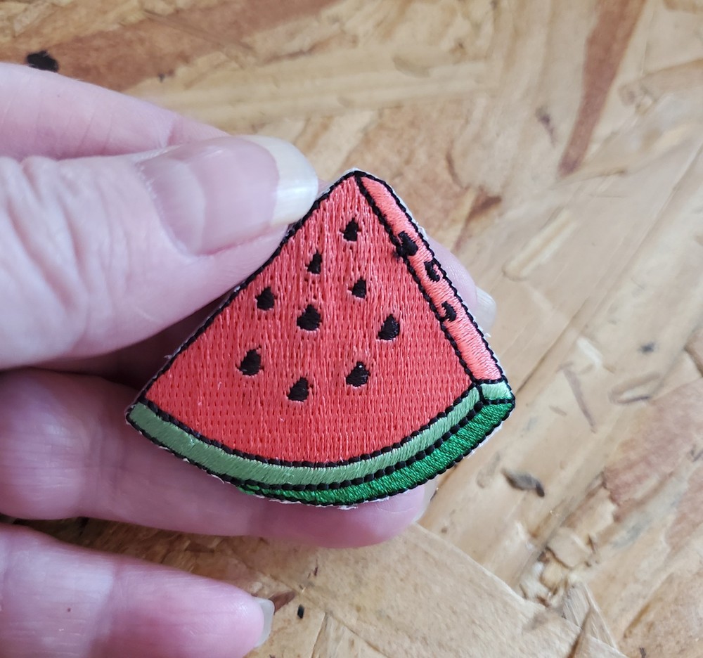 Watermelon - Watermelon Slice - Fruit - Embroidered Iron On Applique Patch