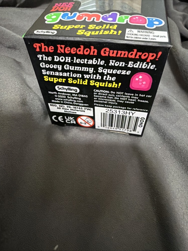 Needoh Gum Drop BLUE Squishy - New In Box