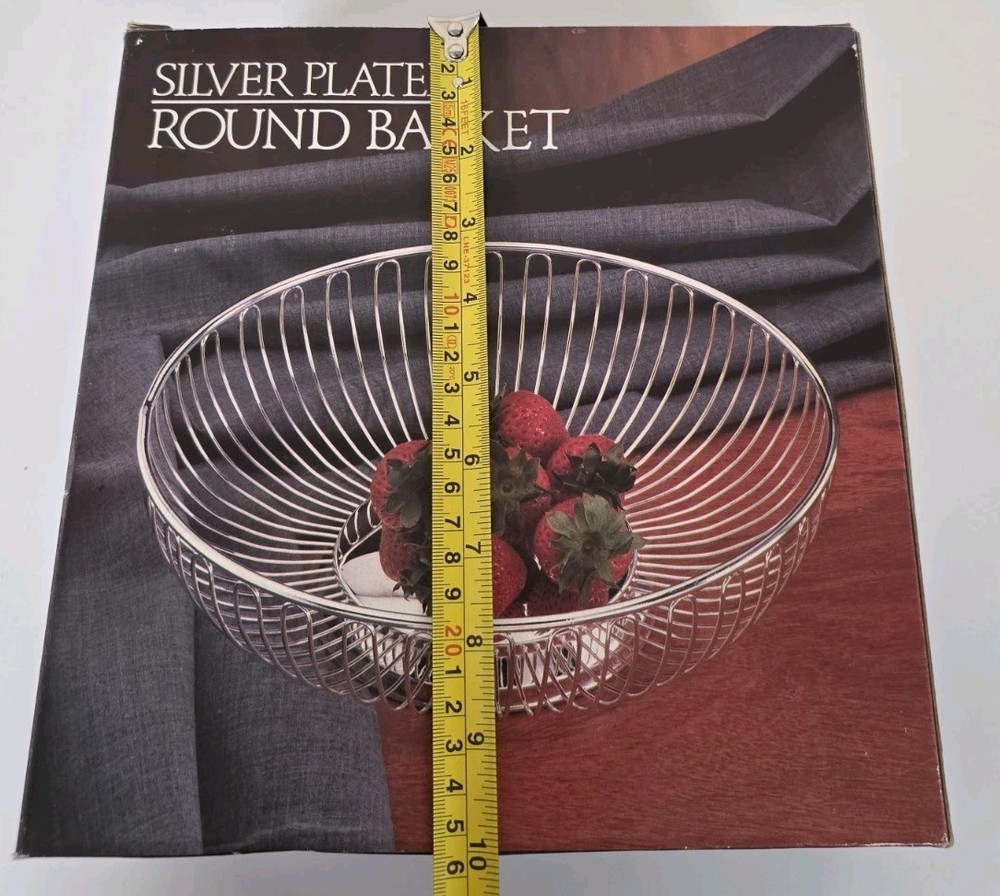 Vintage Paul Revere Silverplate Fruit Basket 11" Round Bread Serving Bowl NIB 🎁