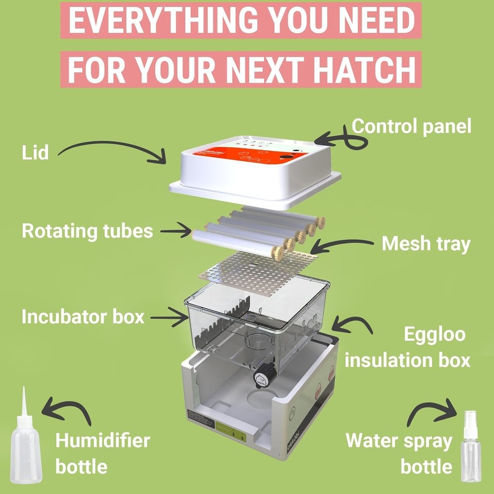 OBI-12 Incubator for Hatching Eggs – 36 Eggs, Easy to Use, Stable Temperature