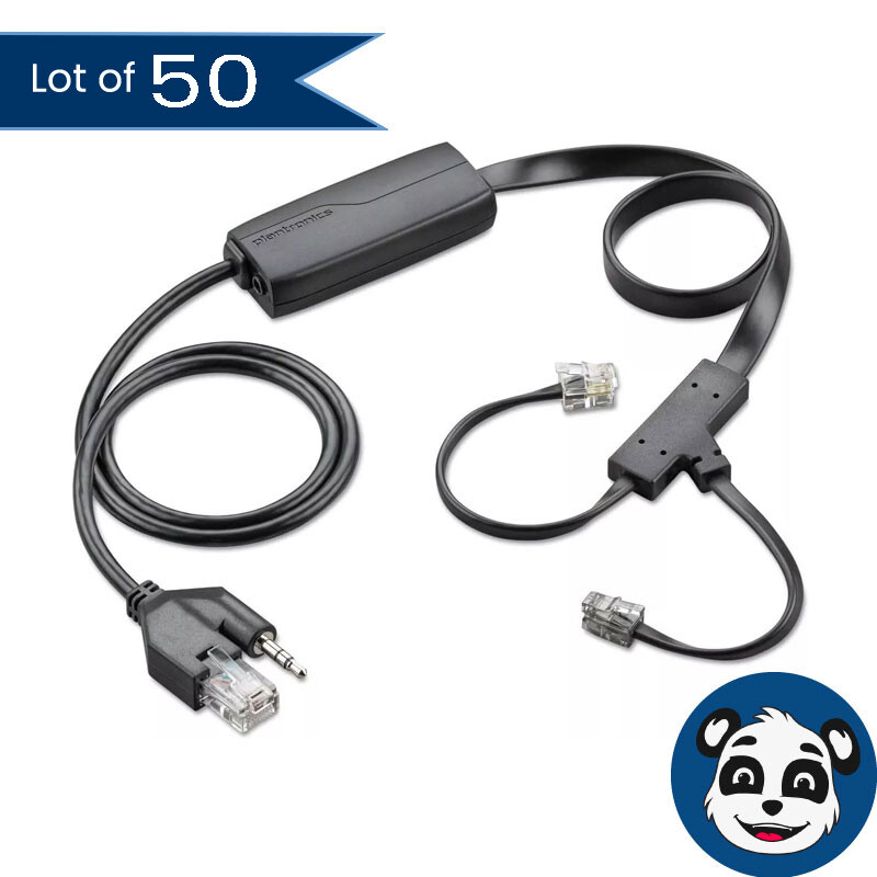Lot of 50 PLANTRONICS APC-42 EHS (Electronic Hook Switch) Adapter Cables – “A”