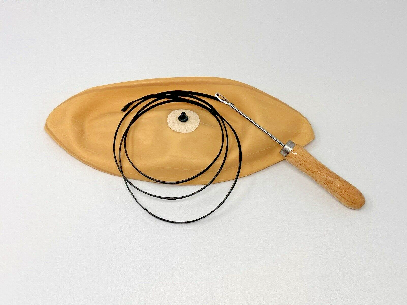 Football Bladder BLACK Lace Wood Awl Tool Repair Kit NFL NCAA - UPGRADED LATEX