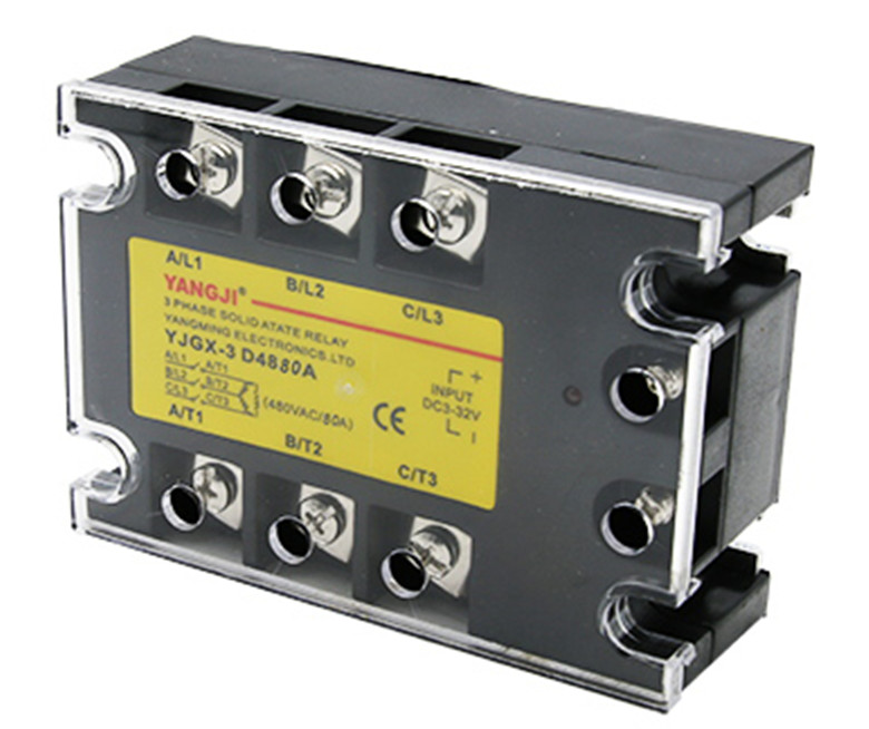 Three-phase DC control AC DC-AC solid state relay series YJGX-3D4880A 80A