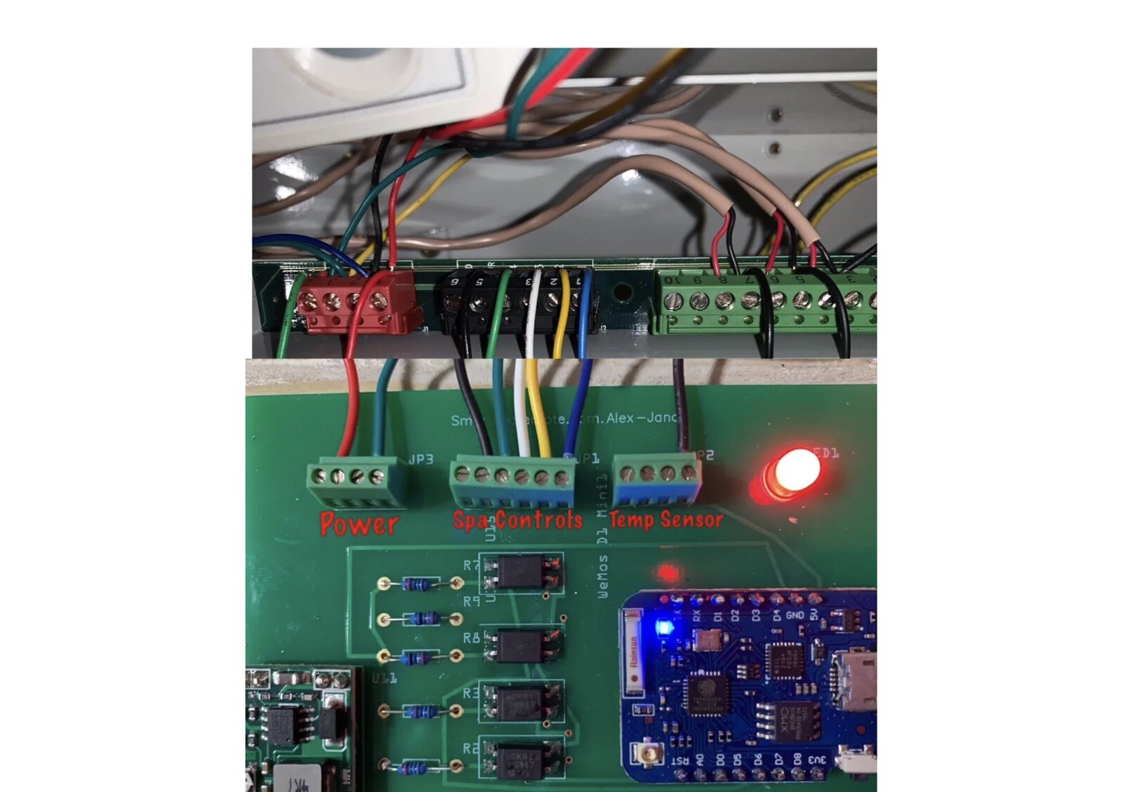 Jandy 7441 (Alexa) Spa Switch Remote - Spa side Remote - 4 relays & Temperature