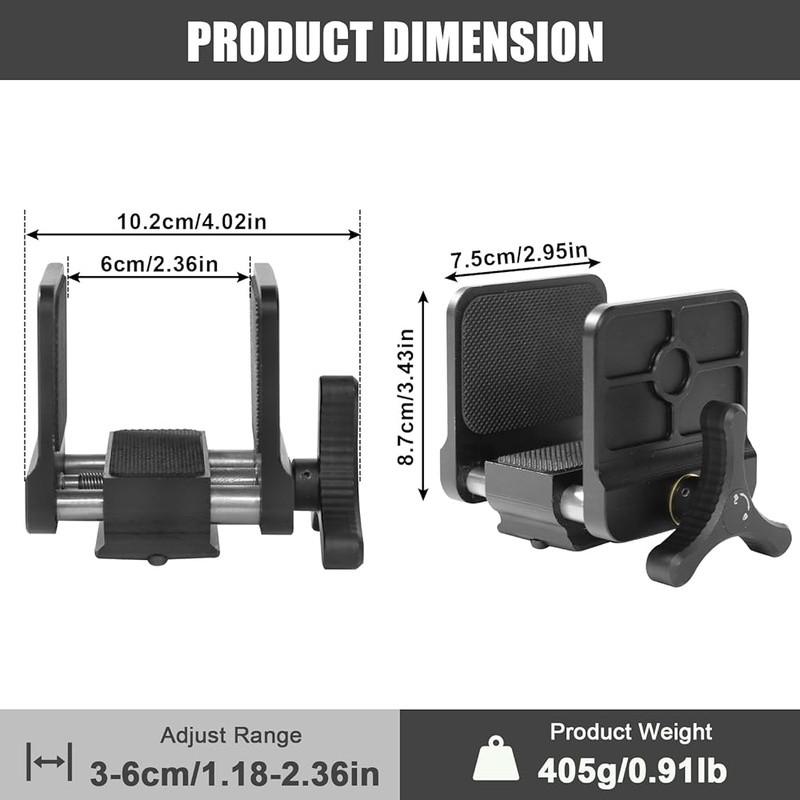Durable Aluminum Shooting Saddle Clamp Universal Mount Quick Release Easy Setup