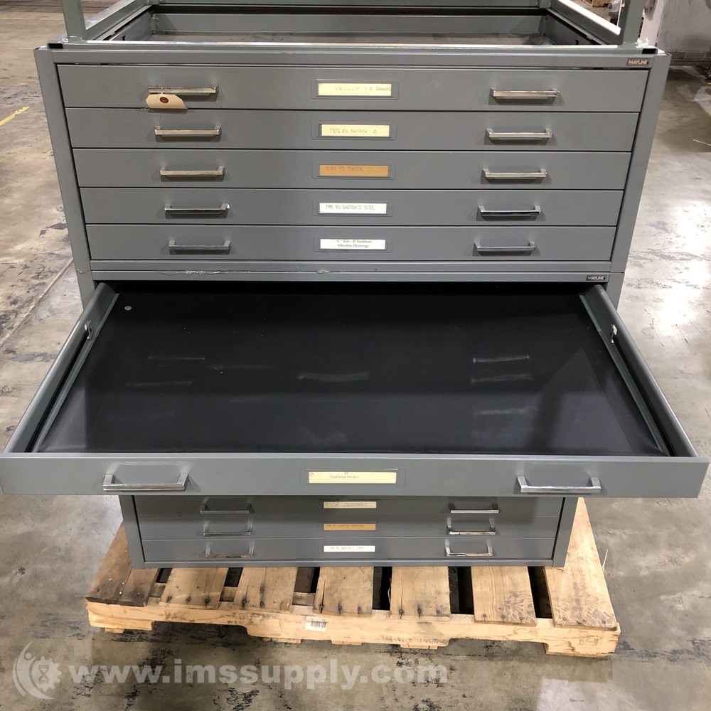 Mayline Flat File 5 Drawer Cabinet 3 Count 0356