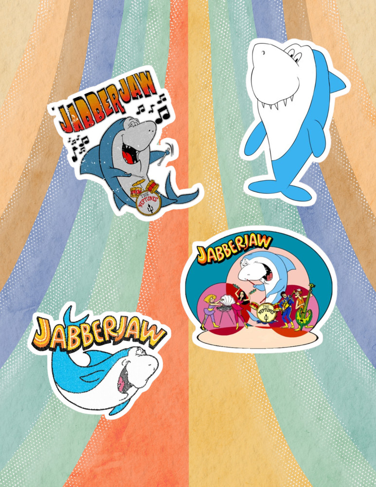 Jabberjaw Retro Carton 4pc Sticker Pack