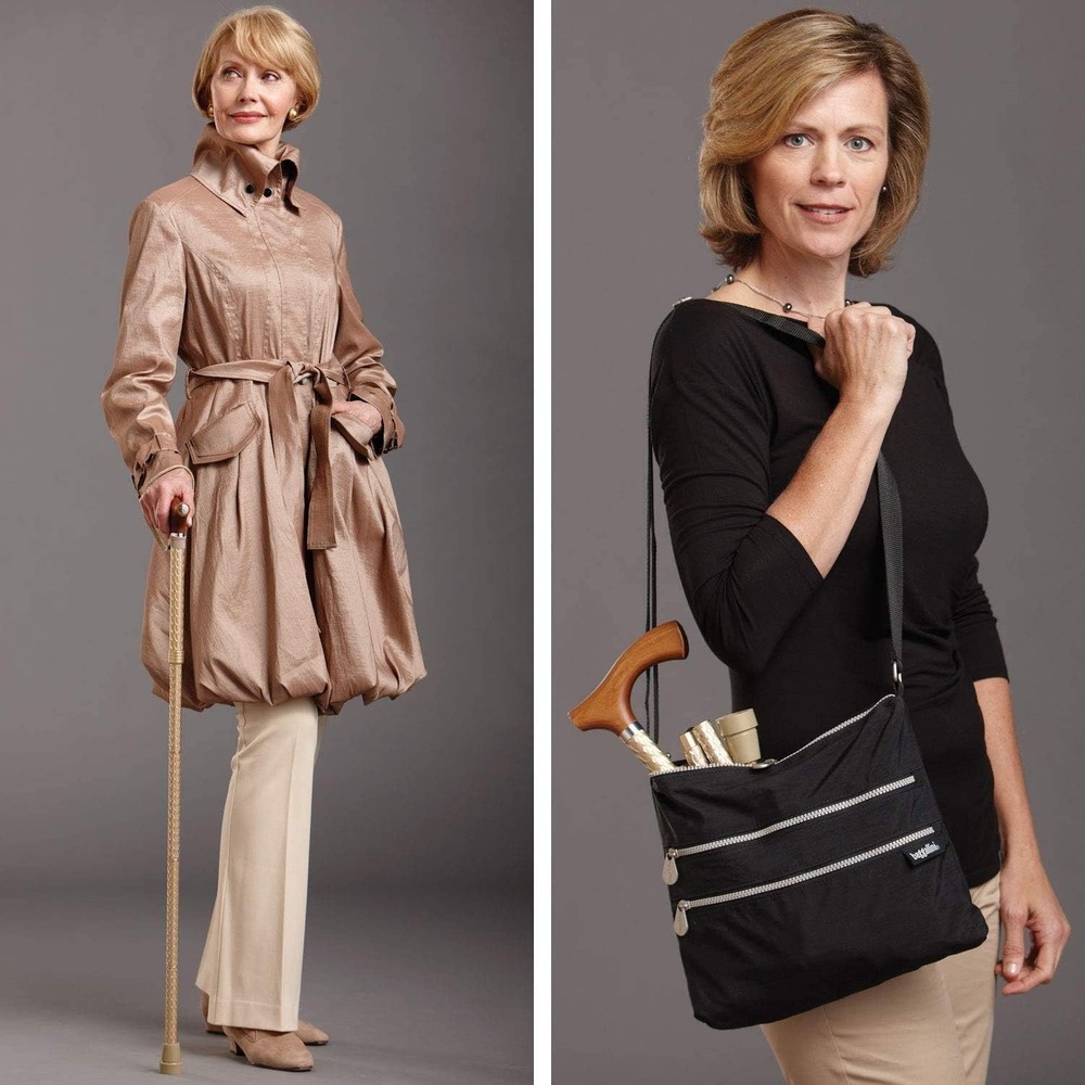 Stylish Adjustable Folding Walking Cane - 32-37" - Lightweight & Durable