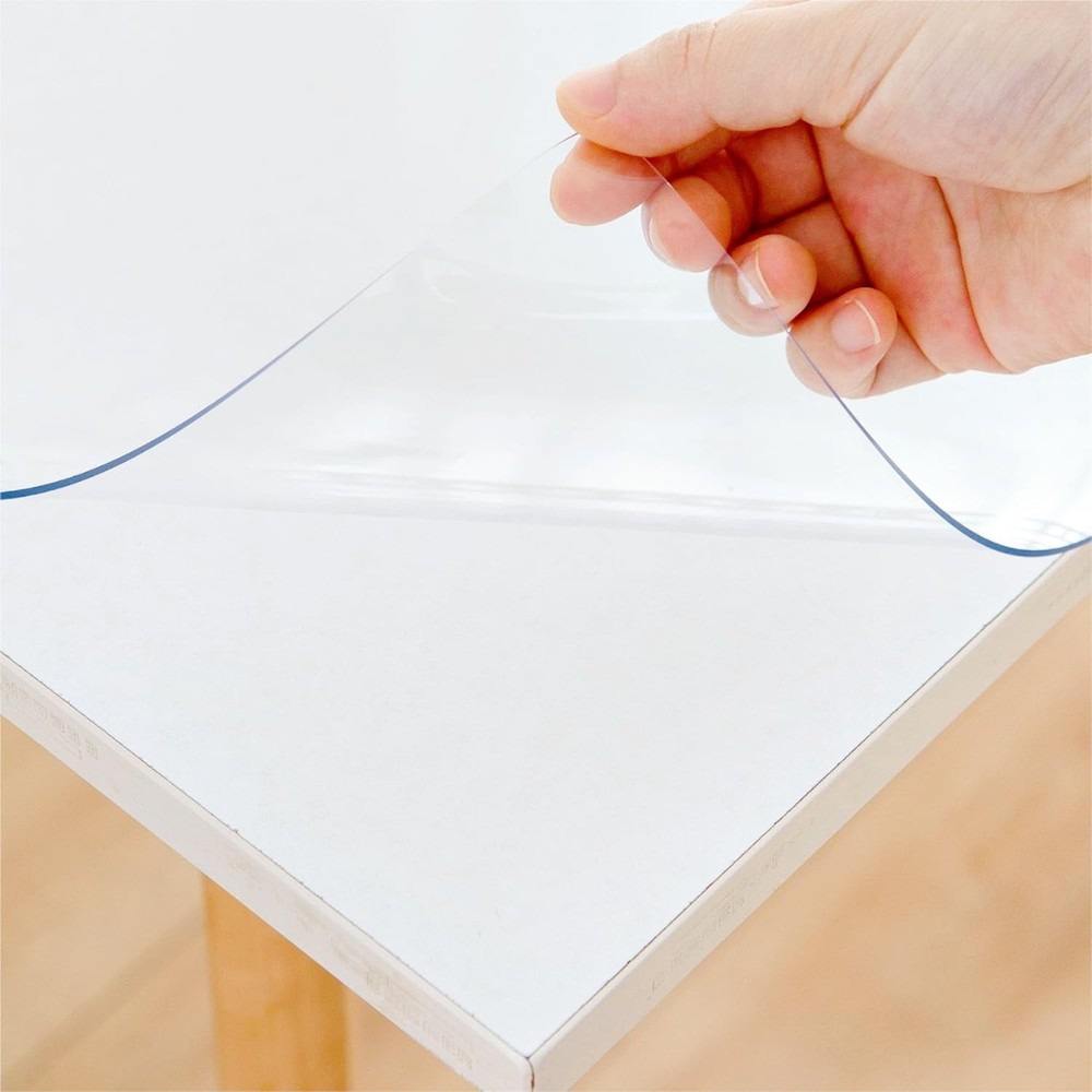 28 x 48 Inch Clear Table Cover Protector, Clear Table Protector for Dining Ro...