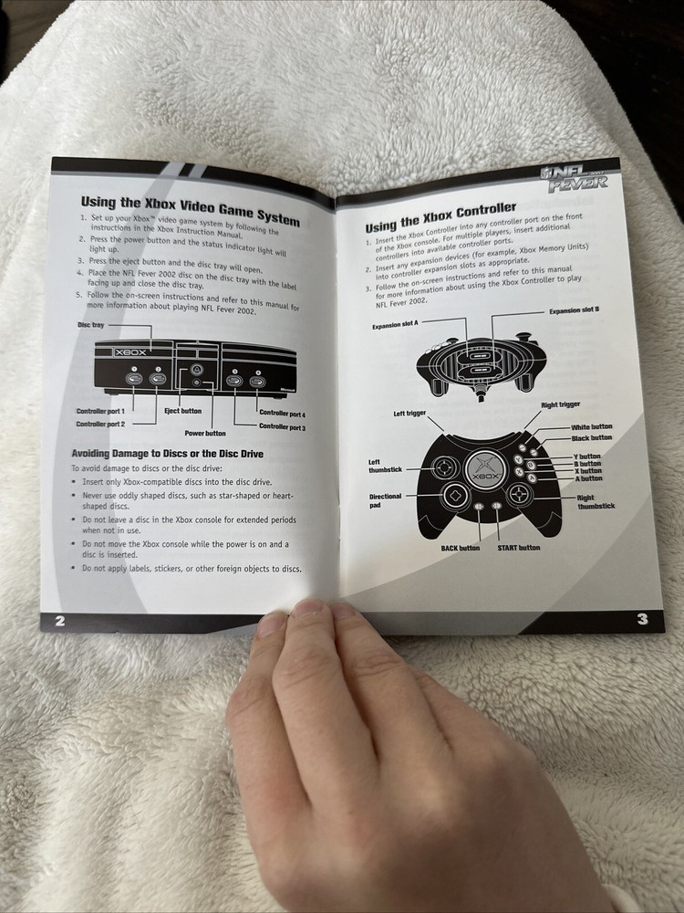 XBOX Manual Only NFL Fever 2002