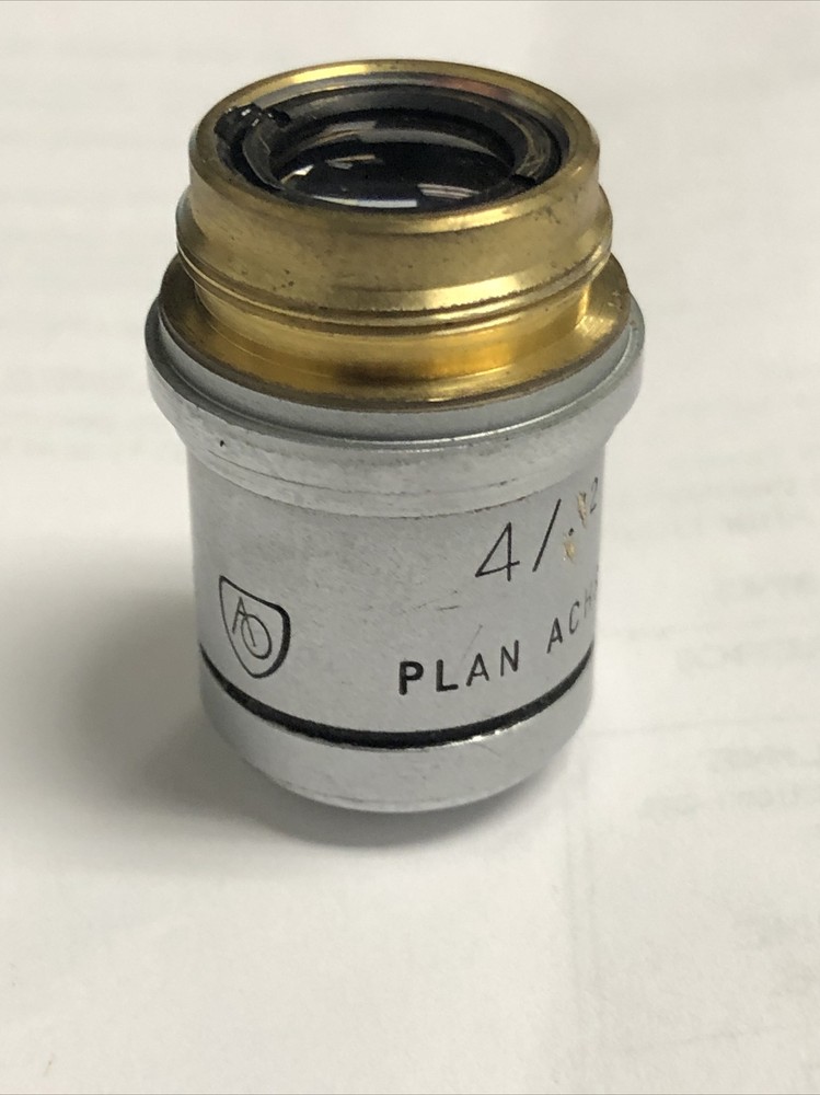 American Optical AO Plan Achro 4x/.12 Infinity Microscope Objective Lens