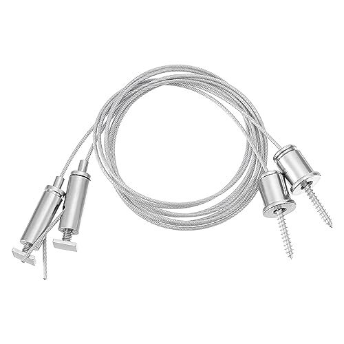 Ceiling Hanging Wire Cable Kit, 4 Set Lights Panel Steel Hanging Chains