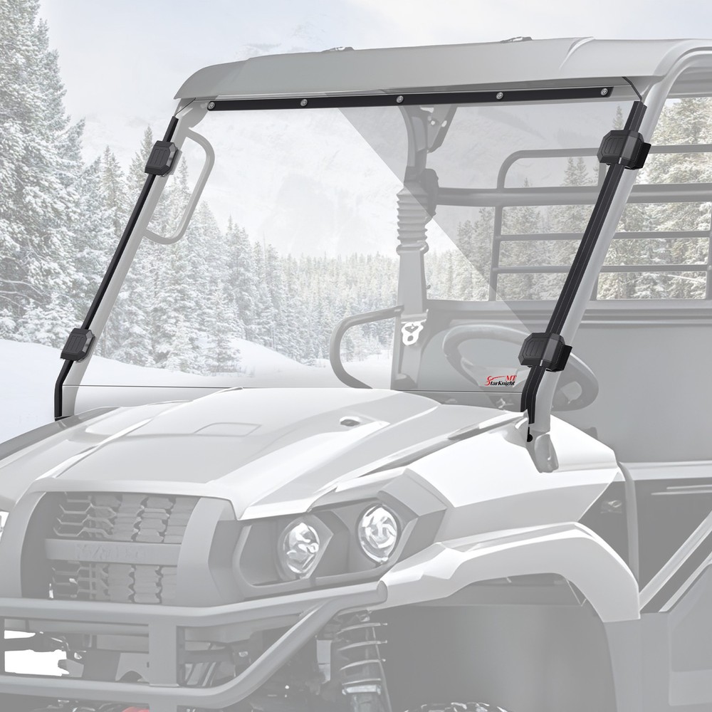 Front Windshield Windscreen Scratch Resistant for 2019-2026 Kawasaki Mule PRO-MX
