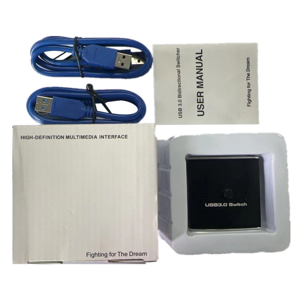 2 In 1 Out USB3.0 Switcher For Printer Keyboard Mouse Sharing Two-Way Switcher B