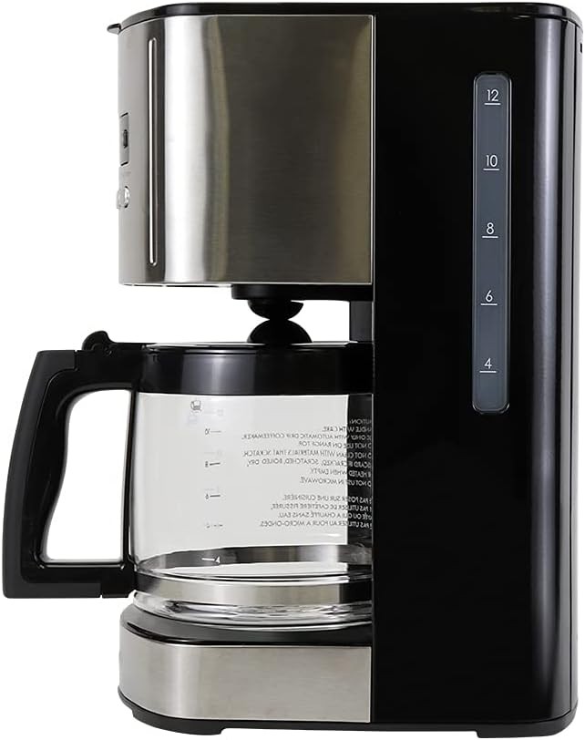 Drip Coffee Maker - 12 Cup Programmable Cafe Machine With Glass Pot