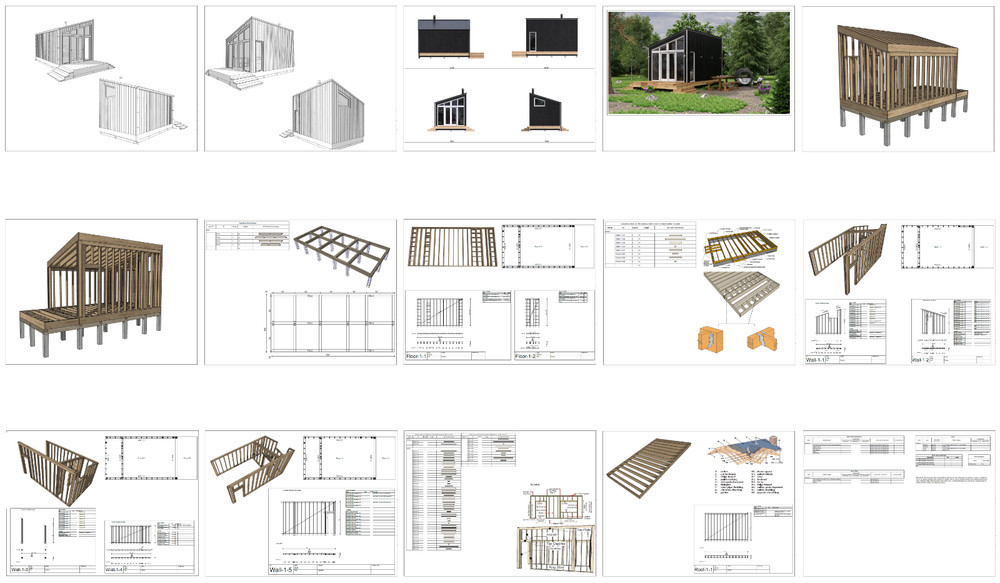 3 Bed, 2 Bath Architectural Build Plans PDF Download