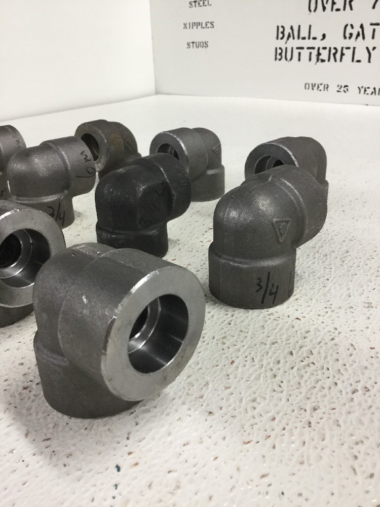 Forged Steel 90 Elbow 3/4" 6000# Socket Weld A105