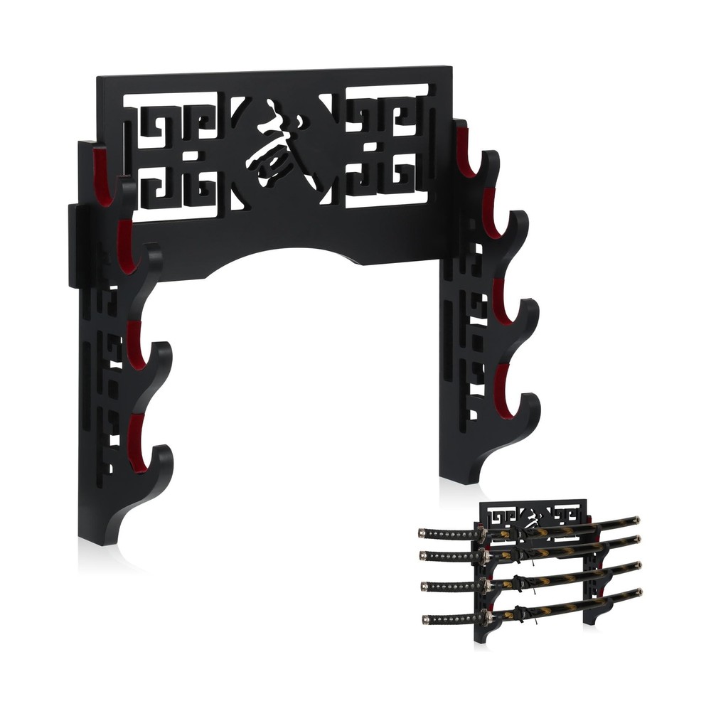 Katana Mount Sword Holder Stand Wall Mount Katana Samurai Sword Display Rack ...