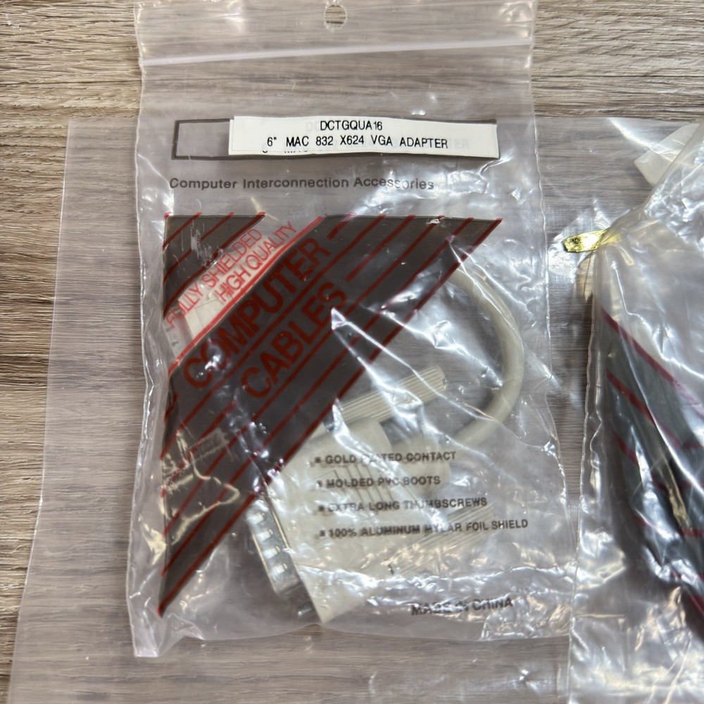 Vintage Computer Cables Adapters Lot Apple Mac VGA Serial Printer UNTESTED