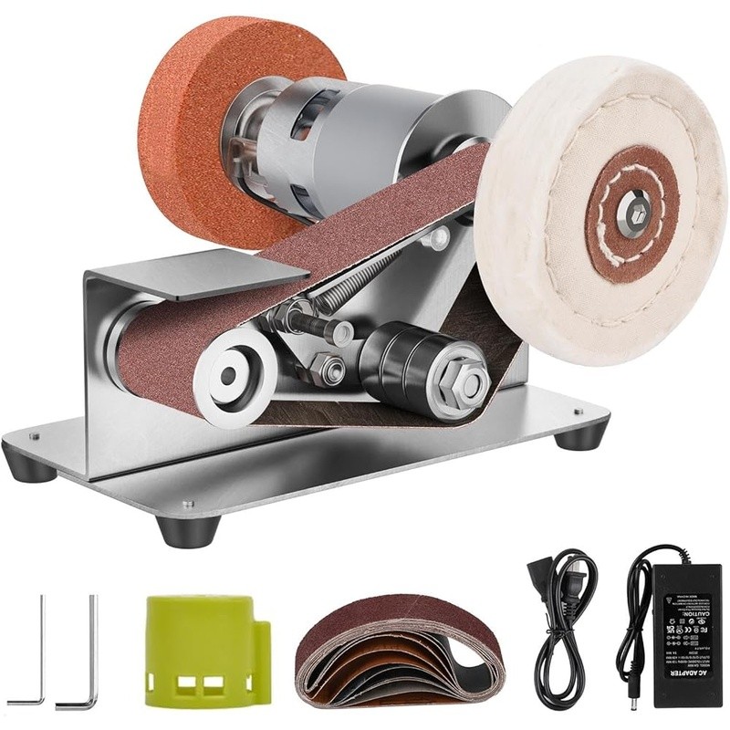 Mini Belt Sander 7 Speed Adjustable Electric Knife Sharpener 15 Degree Grinder