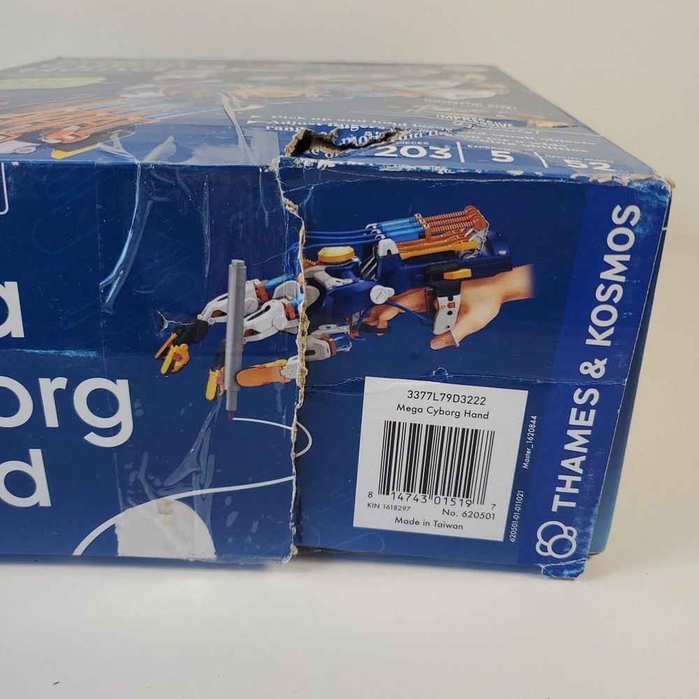 Thames & Kosmos 620501 Mega Cyborg Hand Kit - New Damaged Box READ