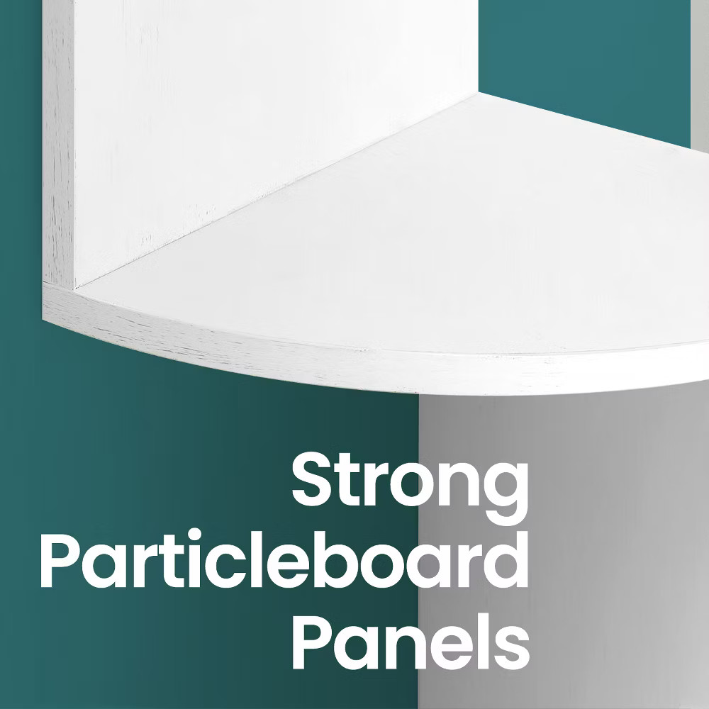 Wall Mount Floating Corner Shelf, 5-Tier Radial for Bedroom, Living