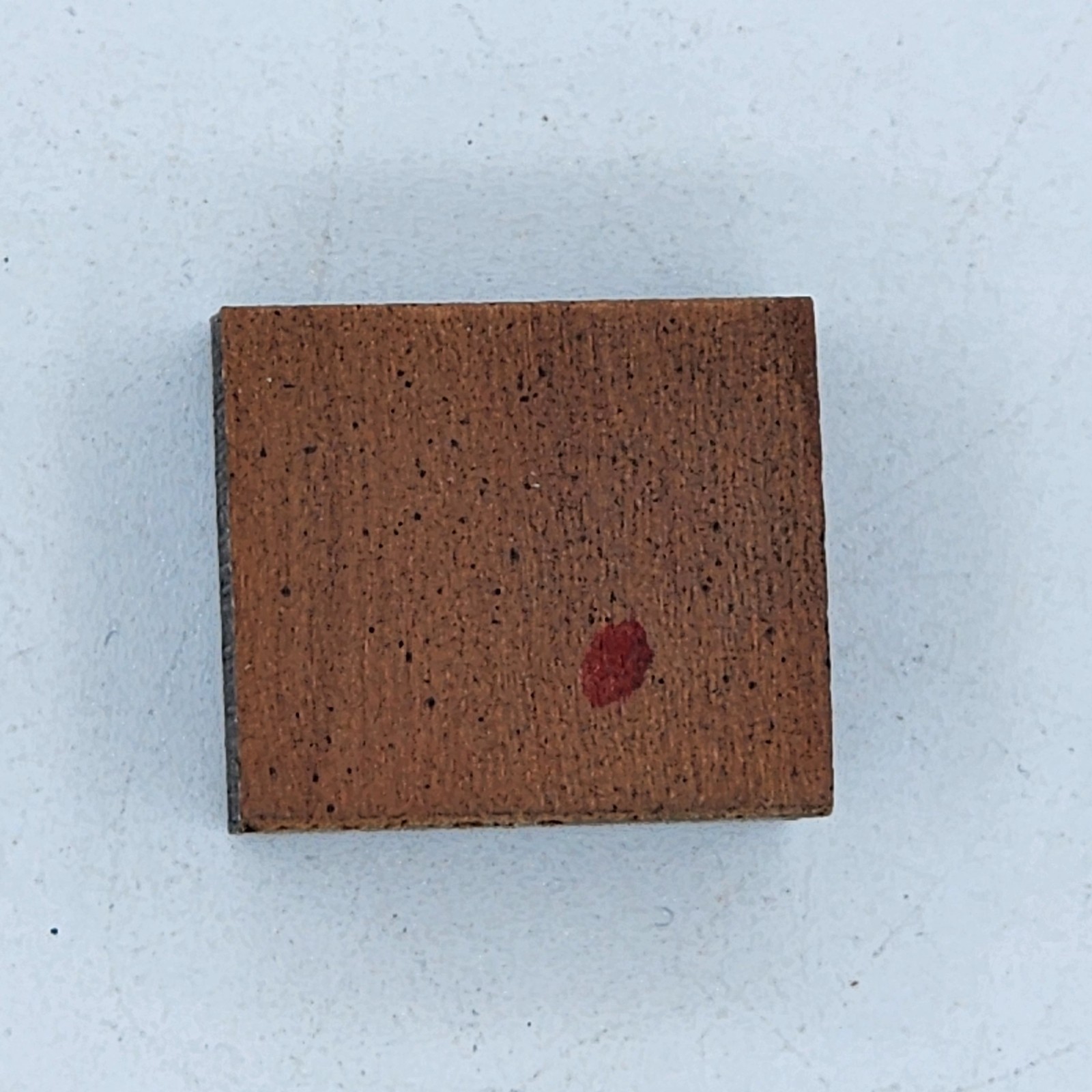 Vintage Letterpress Block "Happy Birthday" Cake and Candle