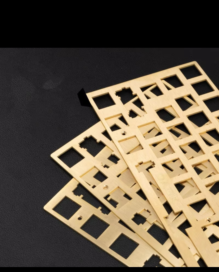 84 keys brass mechanical keyboard plate