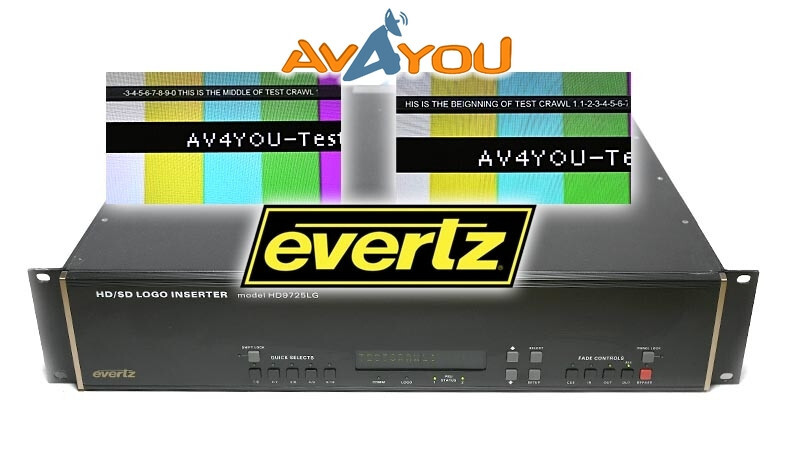 Evertz HD9725LG +2PS +TP +E Crawl HD/SD Logo Inserter