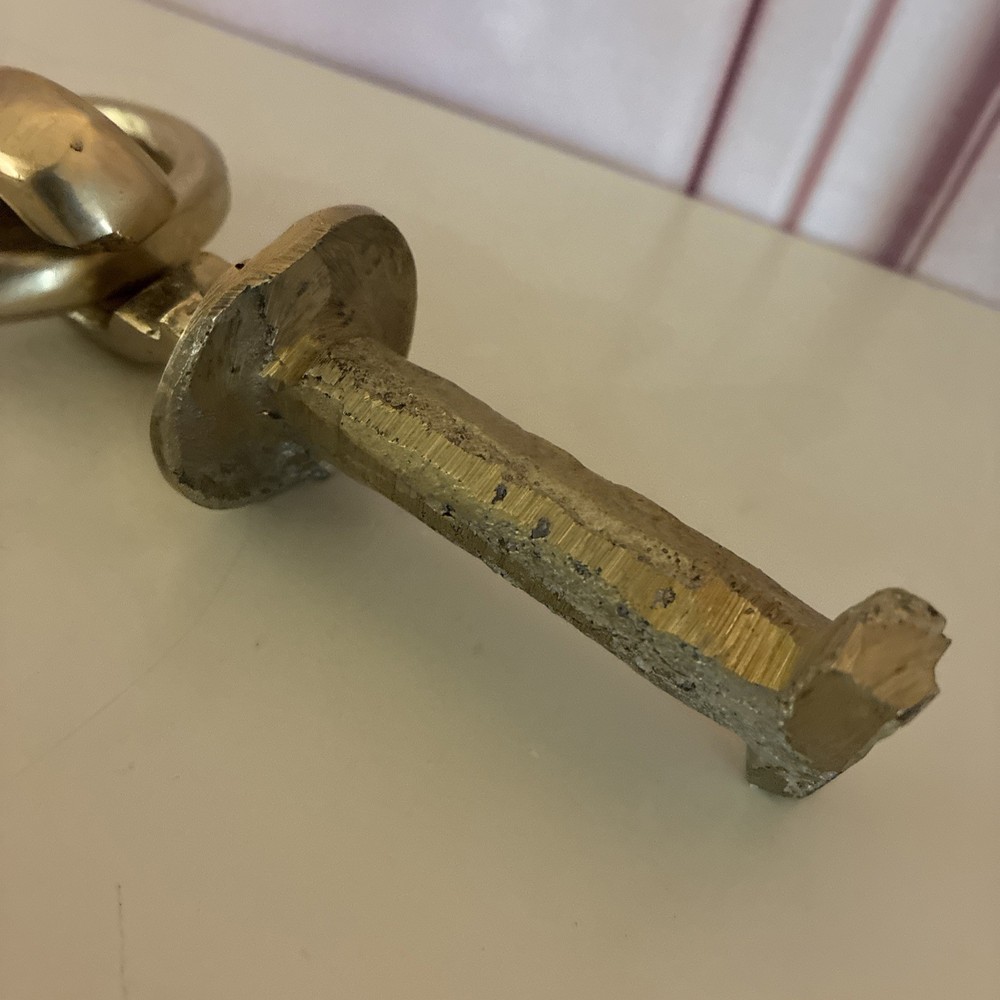 Solid Brass Door Hardware Hook And Knocker Antique Hanging Loop
