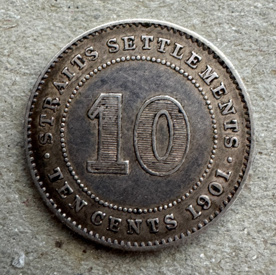 Straits Settlements, 10 Cents, 1901, KM#11
