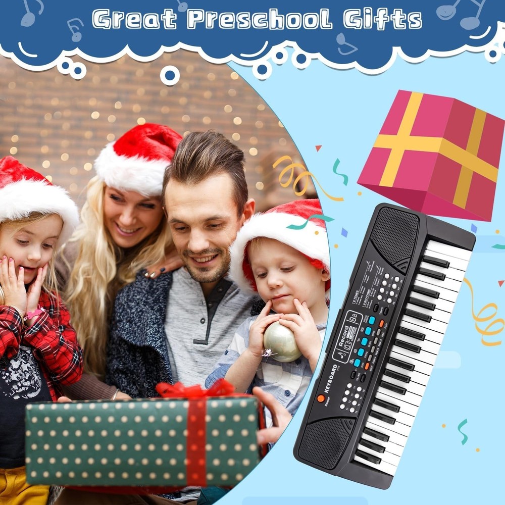 Creative 37-Key Beginner Piano Keyboard for Kids Ages 3-6 with Record Function