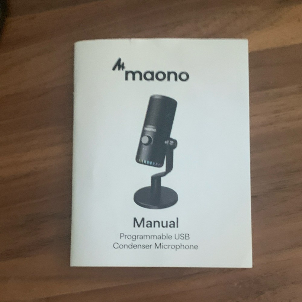 Maono Programmable USB Condenser Microphone Black Freestanding