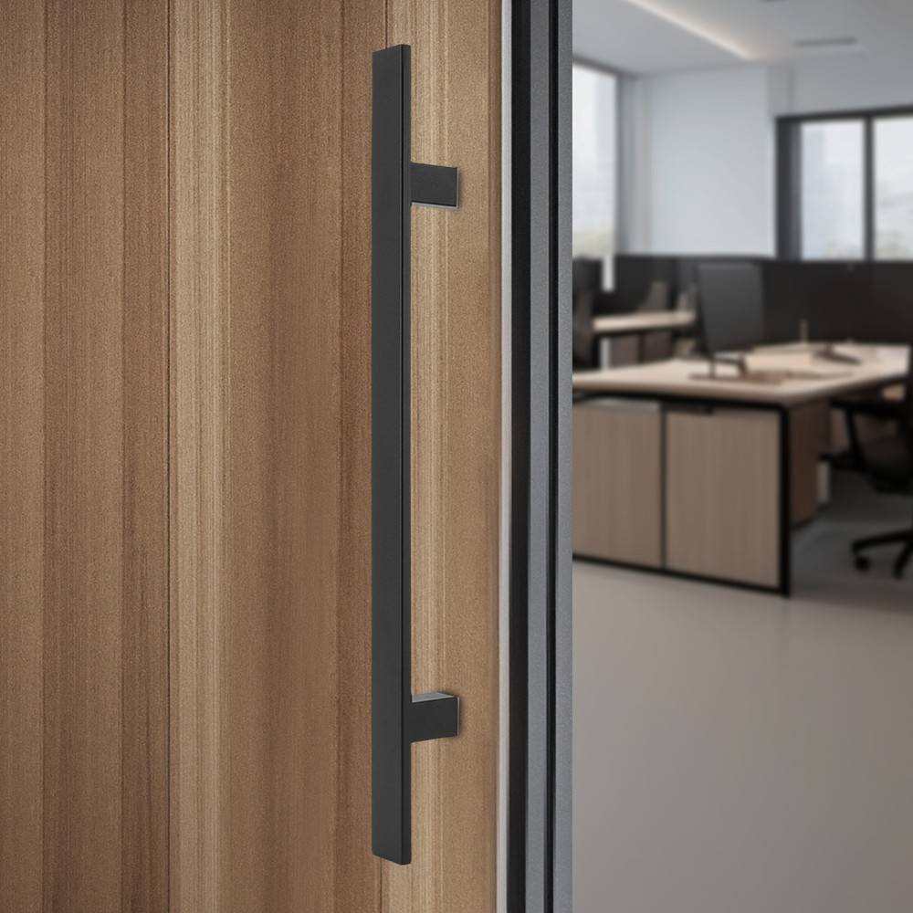 Stainless Steel Double Sided Push Pull Door Handle, H-shaped Door Pull Handle