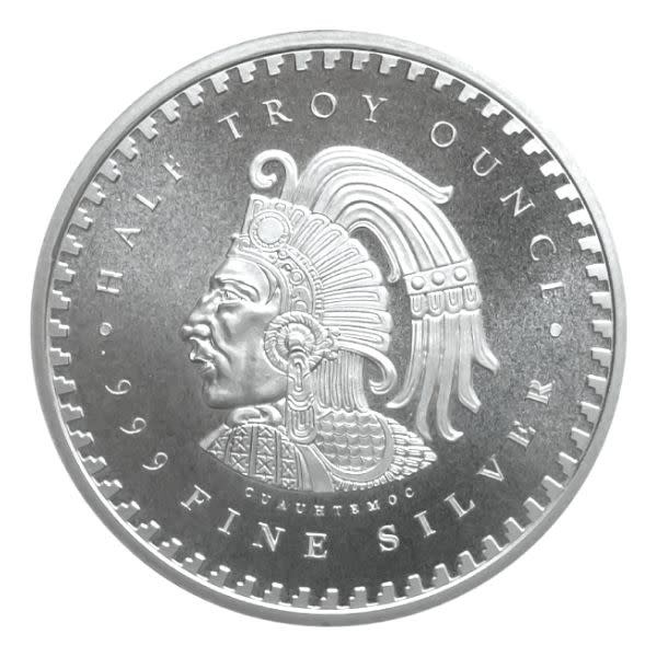 Silver 1/2 oz Aztec Calendar Round