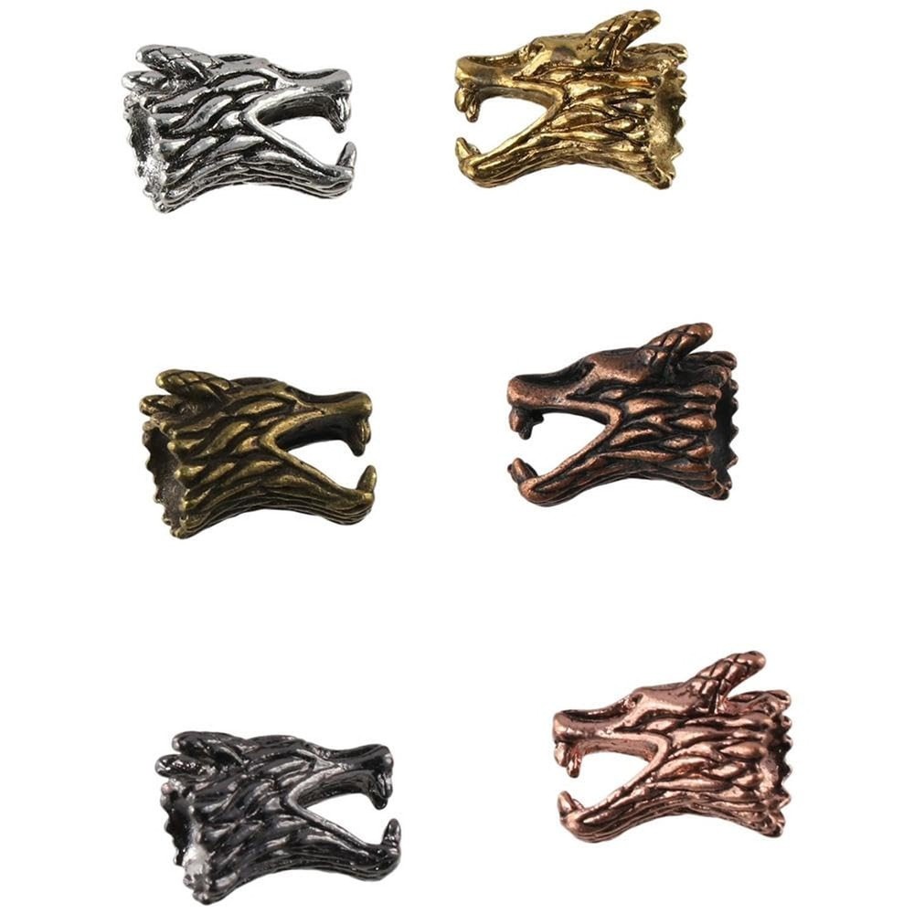 40Pcs Alloy Dragon Head Shape Beads,Mixed Colors Connector Beads Spacer for D...