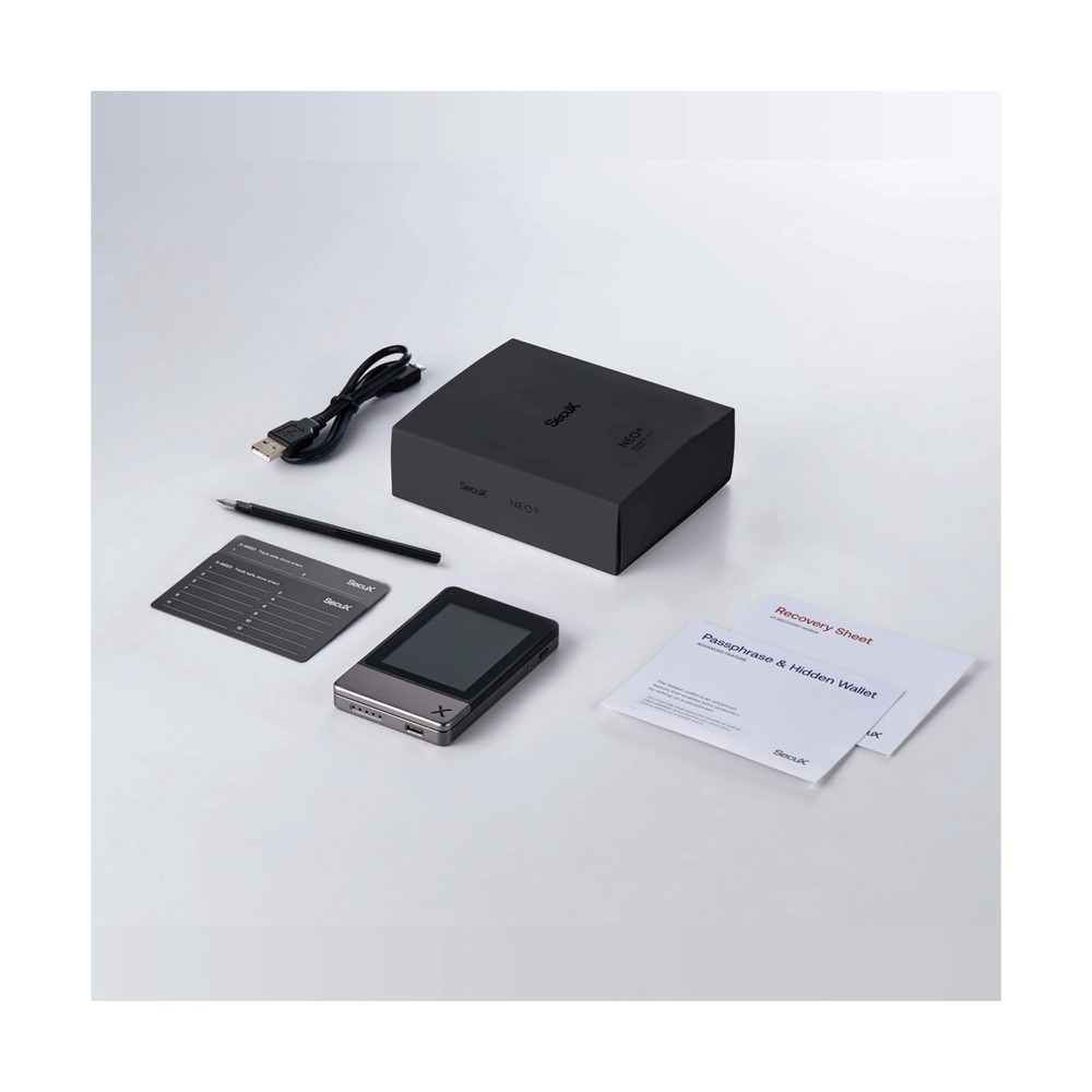 SecuX Neo X - Crypto Wallet w/Intuitive Touchscreen, Bluetooth & USB-C, Manag...