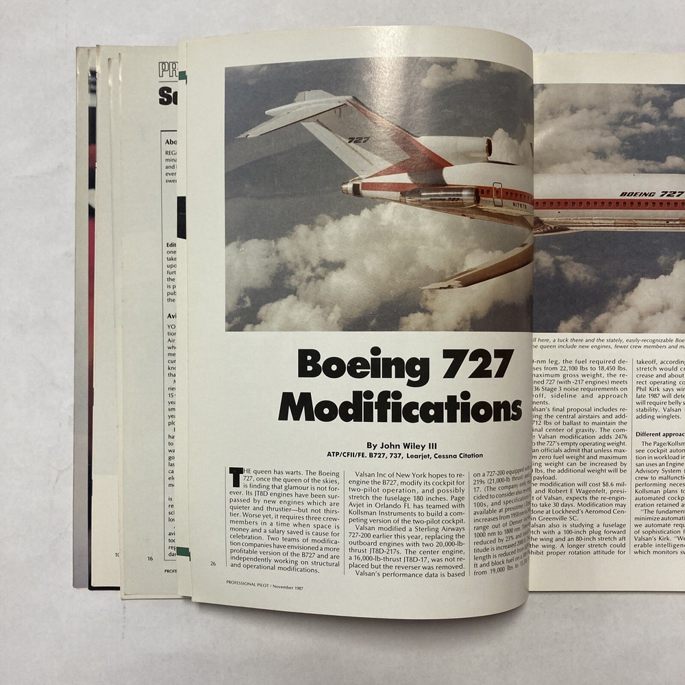 Professional Pilot - November 1987 Issue