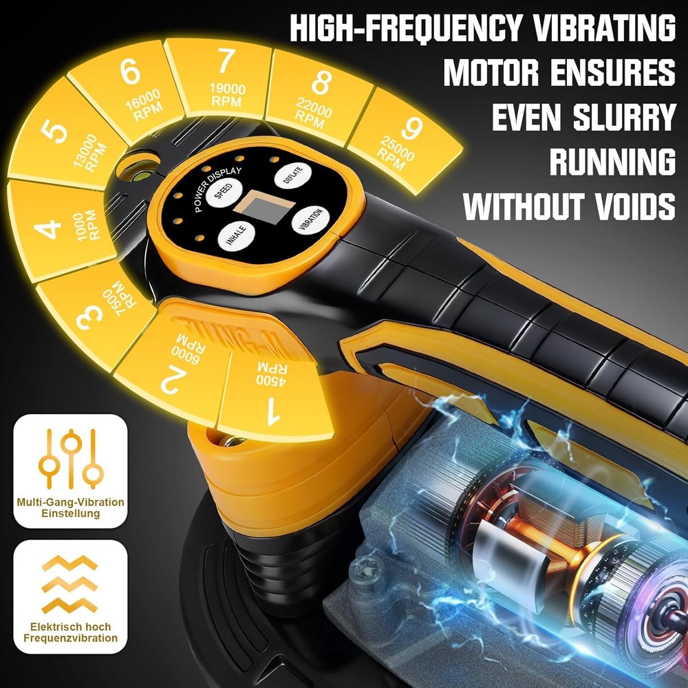 Tile Vibration Tool 250Mm Suction Cup Max 551Lbs/250Kg, Handheld Tile Installati