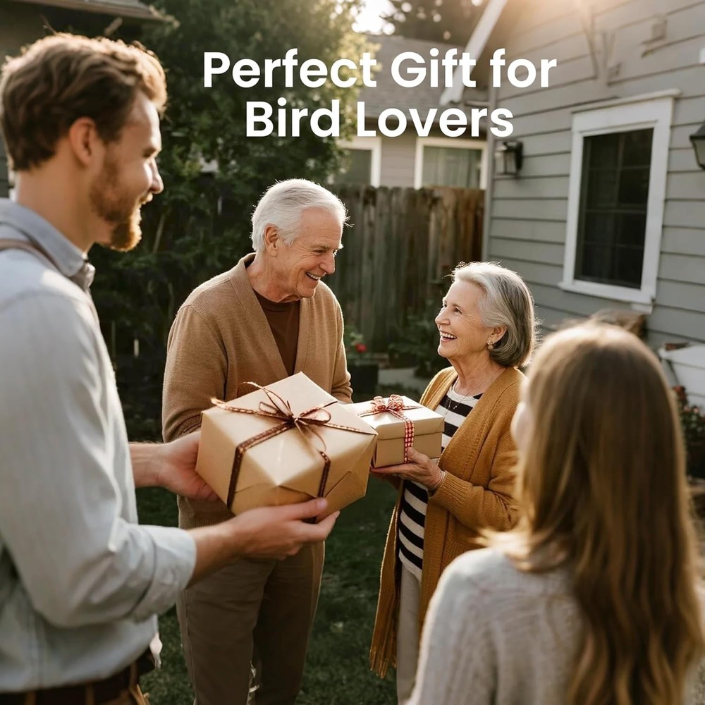 360° Adjustable Smart Bird Feeder with Camera & Instant Notifications - Red