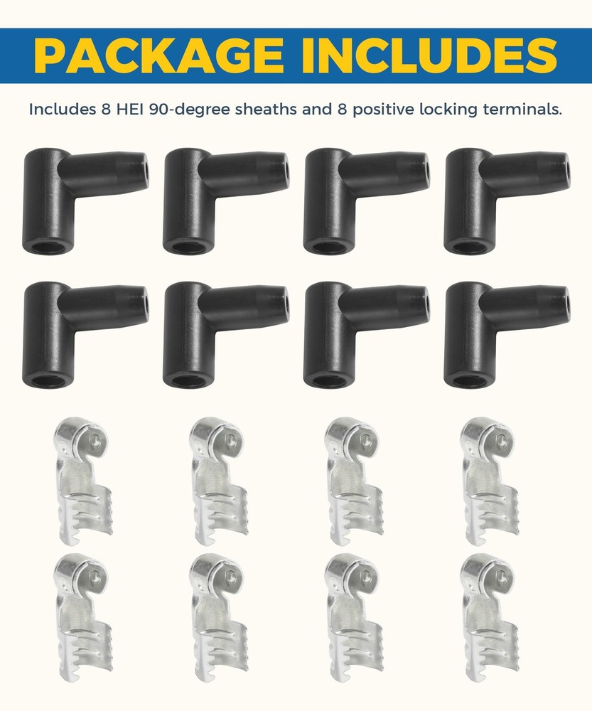 UBOG 8 Pack Spark Plug Boot,Car Accessories Wire Kit,Spark Plug...
