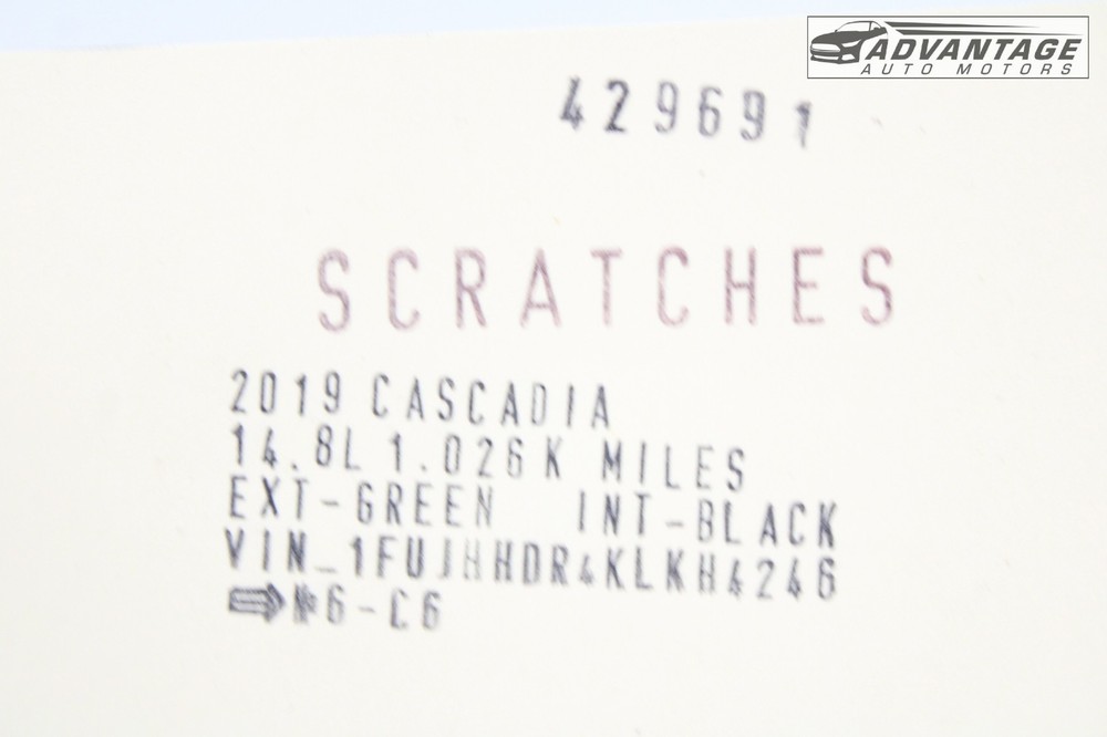 2018-2024 FREIGHTLINER CASCADIA 126 UPPER FRONT BUNK CABINET STORAGE BOX