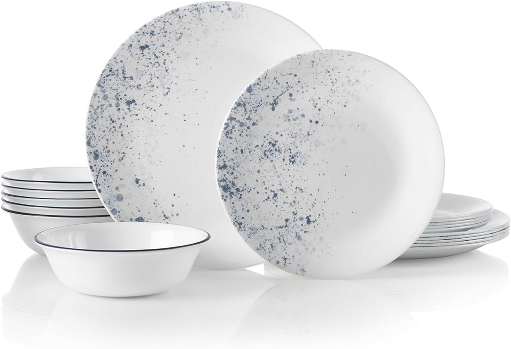 DINNERWARE SETS (18-Piece, Service for 6) Dinner/Snack Plates & Bowls