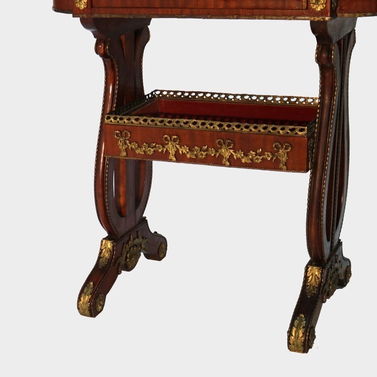 Antique Flame Mahogany, Birds Eye Maple and Ormolu Serving Table C1920