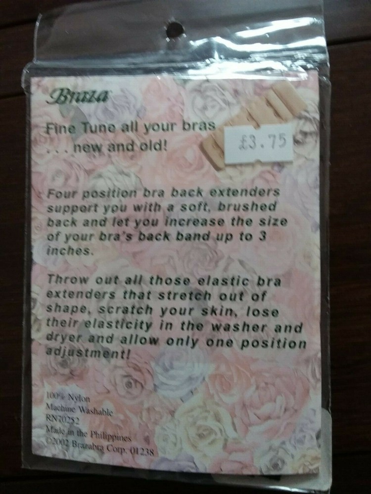 BNWT - BRAZA - 2 PK BLACK BRA BACK EXTENDERS