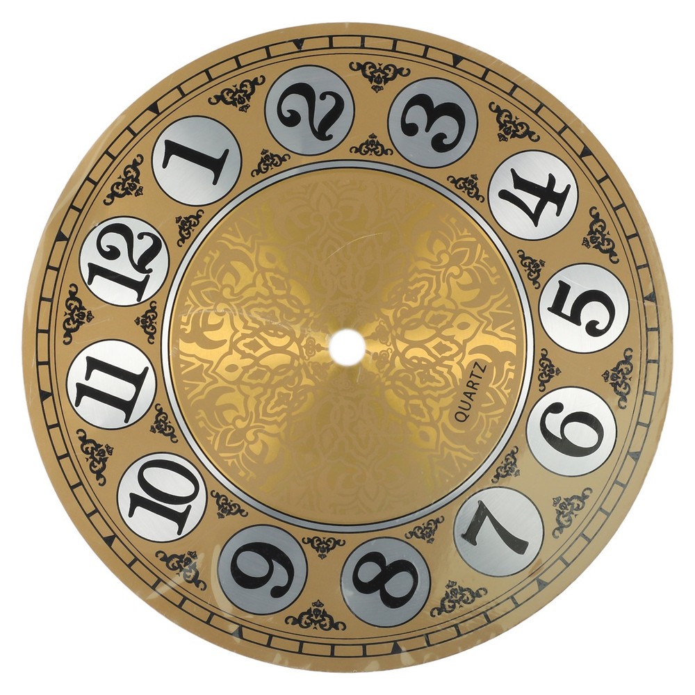 180mm Diameter Gold Aluminum Clock Face for Custom Wall Clock Projects