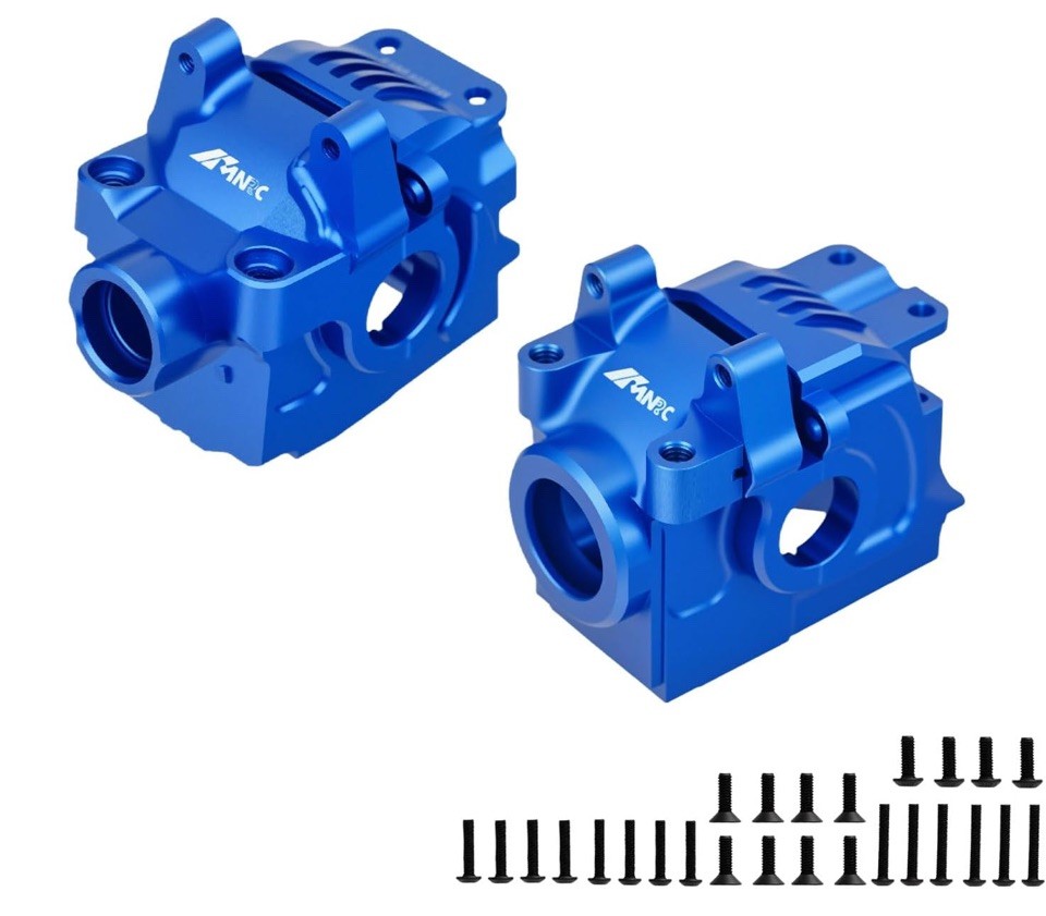NMNRC Alum 2PCS Front Rear Differential Diff Gearbox Case Cover for 1/10