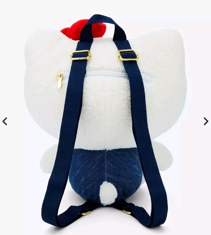 Hello Kitty Sherpa Figural Plush Backpack 14" White