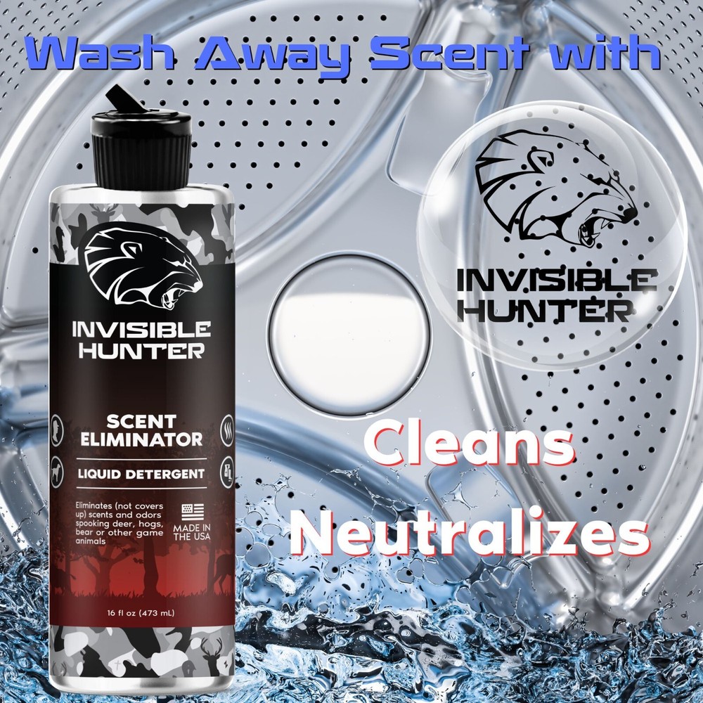 Invisible Hunter Scent Elimination Laundry Detergent, 16oz