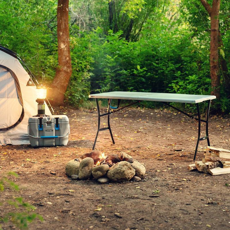 5ft Foldable Table Heavy Duty Lightweight Outdoor Camping Utility Table Gray